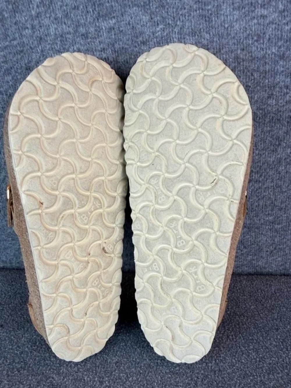 Birkenstock Tan Suede Slip-On Mule with Buckle